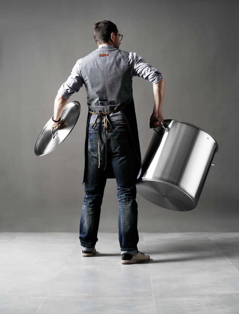 Pentola con coperchio, HENDI, Budget Line, 98L, ⌀500x(H)500mm