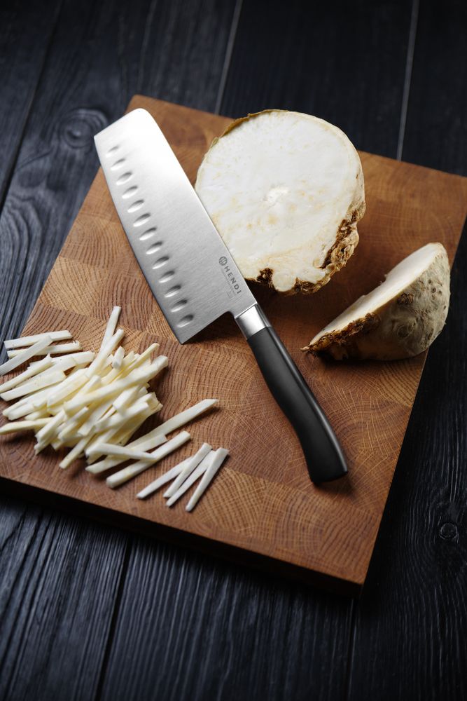 Mannaia, HENDI, Profi Line, Scanalata, Nero, (L)300mm