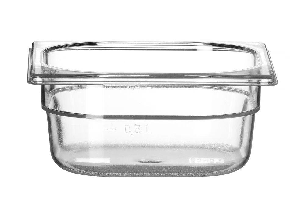 Contenitore Gastronorm 1/6, HENDI, Profi Line, GN 1/6, 1L, Trasparente, 176x162x(H)65mm