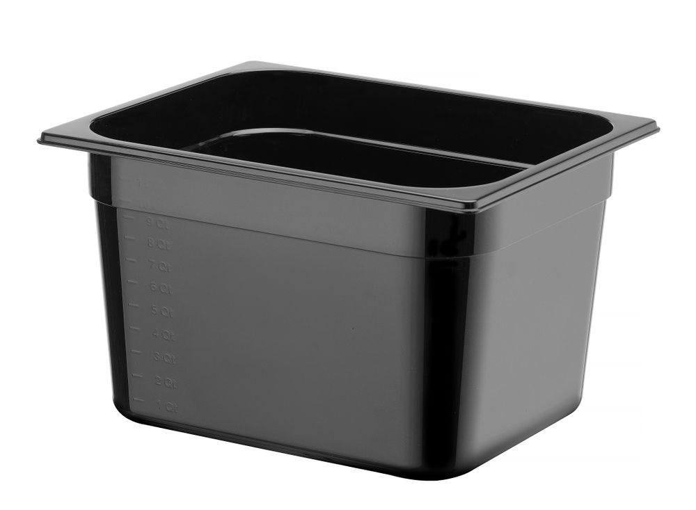 Contenitore Gastronorm 1/2, HENDI, Profi Line, 12,5L, Nero, 325x265x(H)200mm