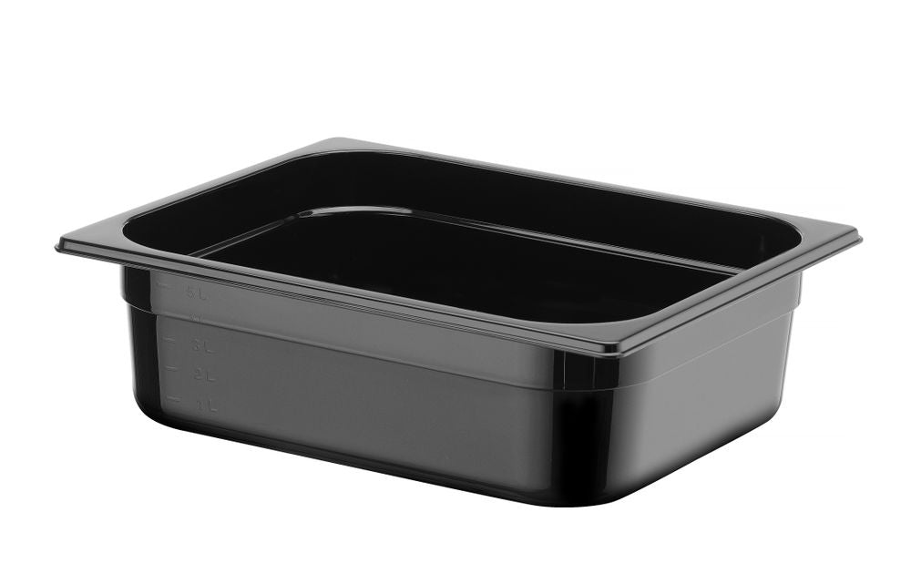 Contenitore Gastronorm 1/2, HENDI, Profi Line, GN 1/2, 6,5L, Nero, 325x265x(H)100mm