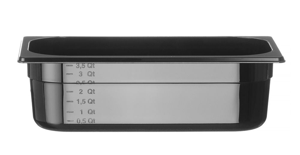 Contenitore Gastronorm 1/3, HENDI, Profi Line, GN 1/3, 4L, Nero, 325x176x(H)100mm