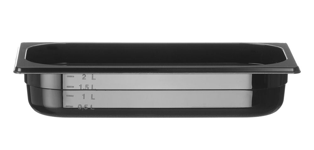 Contenitore Gastronorm 1/3, HENDI, Profi Line, GN 1/3, 2,5L, Nero, 325x176x(H)65mm