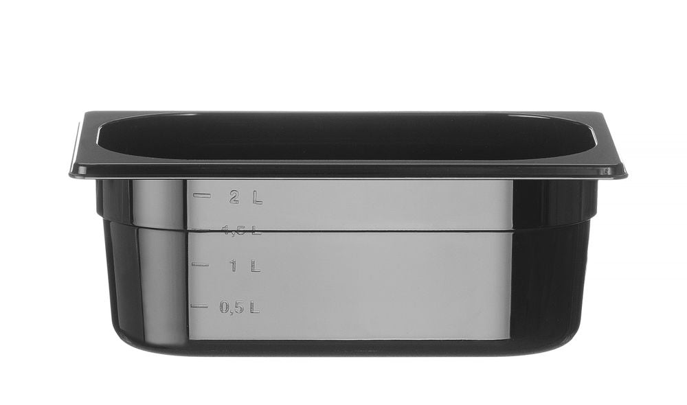 Contenitore Gastronorm 1/4, HENDI, Profi Line, GN 1/4, 2,8L, Nero, 265x162x(H)100mm