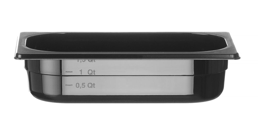 Contenitore Gastronorm 1/4, HENDI, Profi Line, GN 1/4, 1,8L, Nero, 265x162x(H)65mm