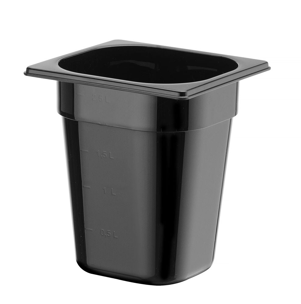 Contenitore Gastronorm 1/6, HENDI, Profi Line, GN 1/6, 3,4L, Nero, 176x162x(H)200mm