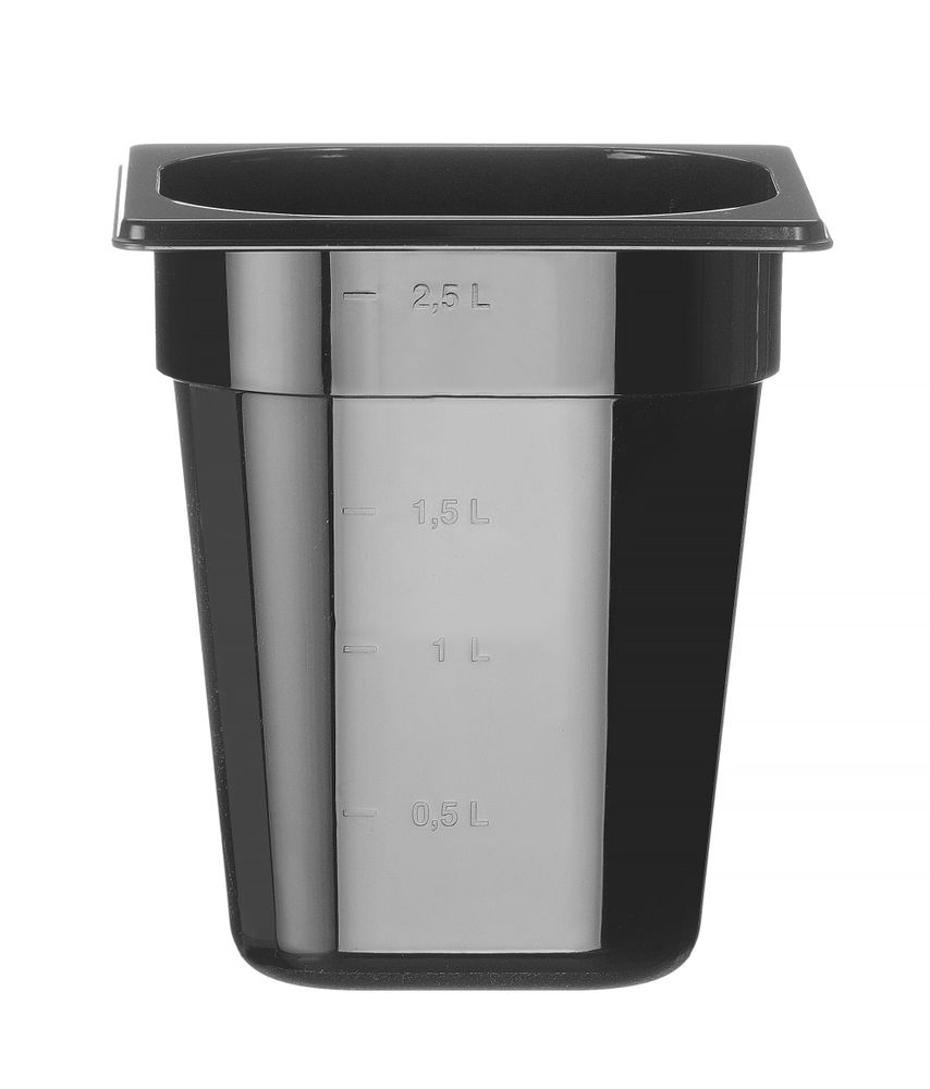 Contenitore Gastronorm 1/6, HENDI, Profi Line, GN 1/6, 3,4L, Nero, 176x162x(H)200mm