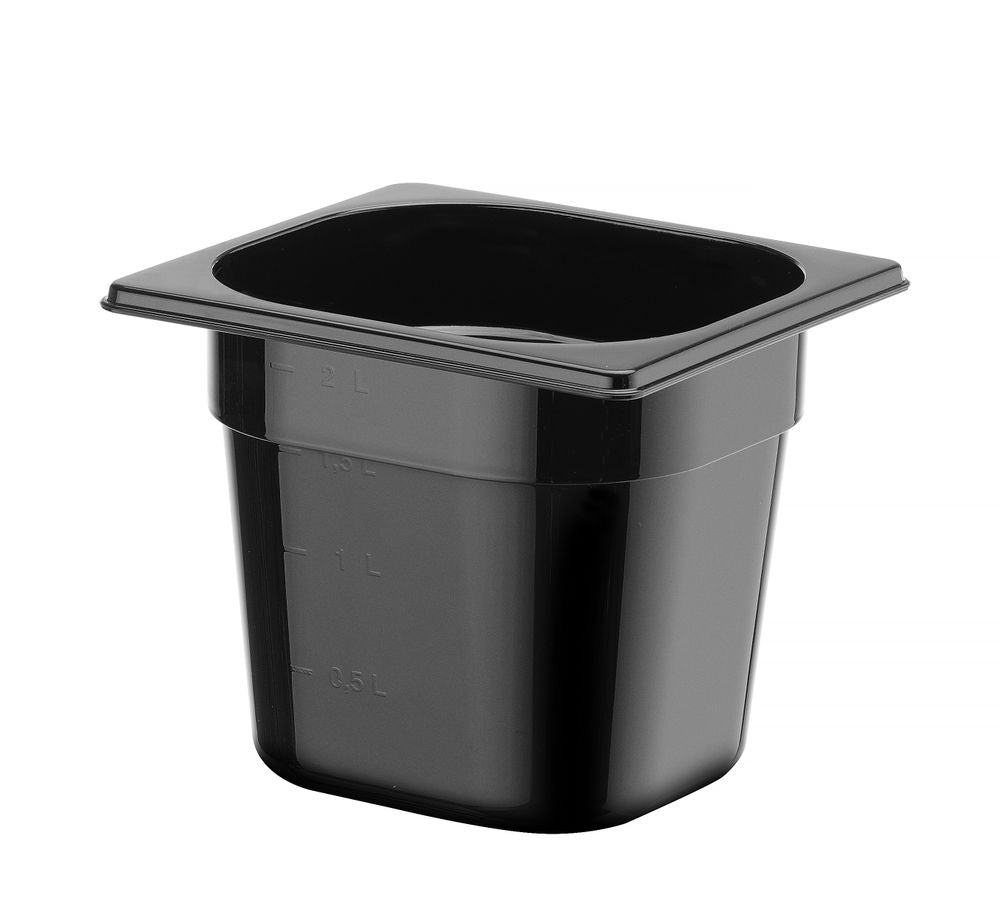 Contenitore Gastronorm 1/6, HENDI, Profi Line, GN 1/6, 2,4L, Nero, 176x162x(H)150mm