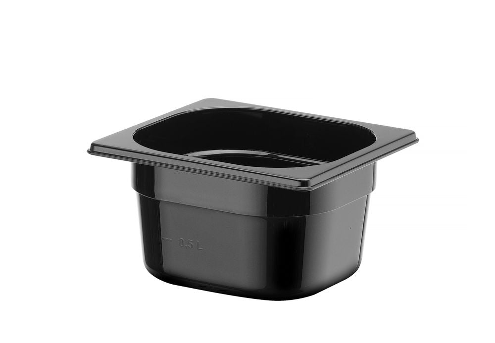 Contenitore Gastronorm 1/6, HENDI, Profi Line, GN 1/6, 1,6L, Nero, 176x162x(H)100mm