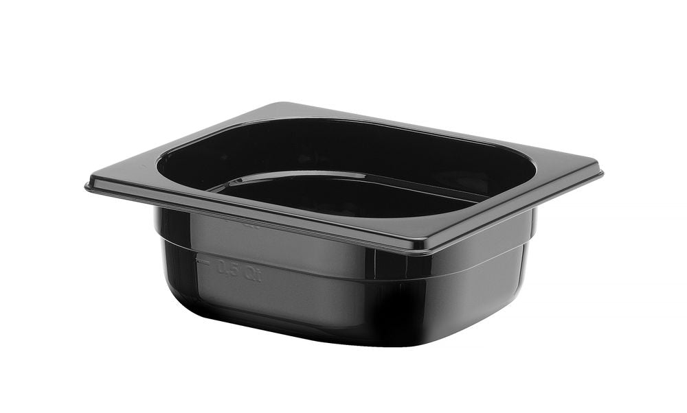 Contenitore Gastronorm 1/6, HENDI, Profi Line, GN 1/6, 1L, Nero, 176x162x(H)65mm