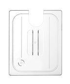 Coperchio per contenitori Gastronorm con apertura per sous vide, HENDI, GN 1/2, Trasparente, 265x325mm