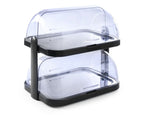 Display di raffreddamento doppio roll-top Duo UNIQ, HENDI, designed by Robert Bronwasser, Nero, 480x355x(H)480mm