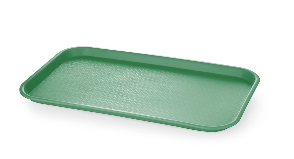 Vassoio fast food in polipropilene GN 1/1, AmerBox, GN 1/1, Verde, 530x325x(H)20mm