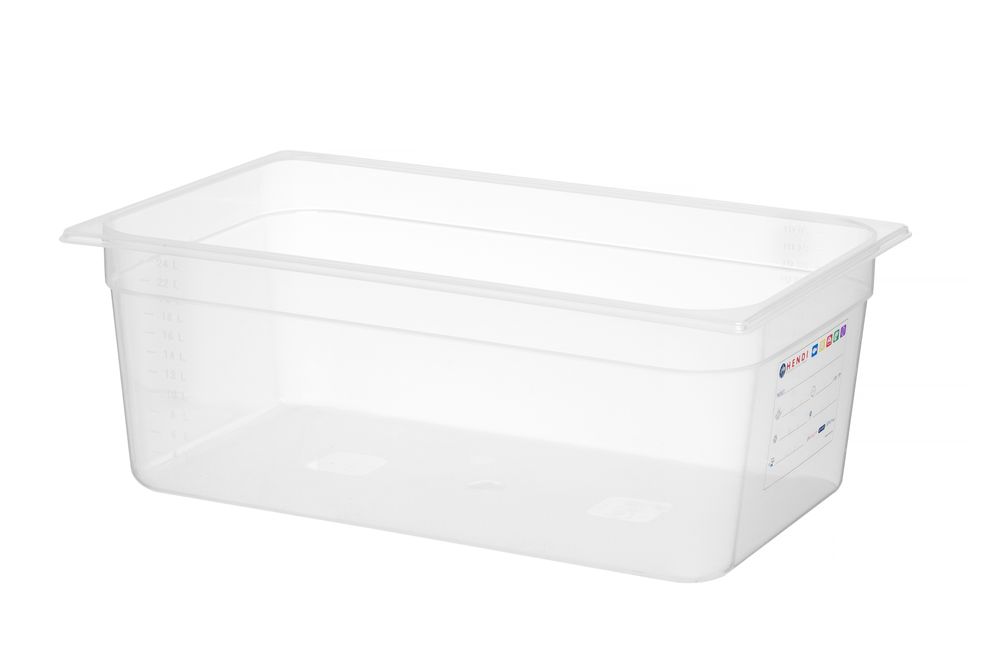 Contenitore Gastronorm 1/1, HENDI, GN 1/1, 28L, Trasparente, 530x325x(H)200mm