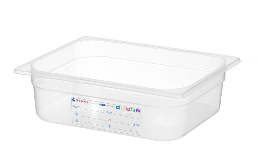 Contenitori Gastronorm 1/2, HENDI, GN 1/2, 6,5L, Trasparente, 325x265x(H)100mm
