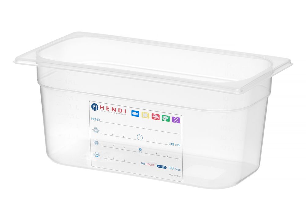 Contenitore Gastronorm 1/3, HENDI, GN 1/3, 5,7L, Trasparente, 325x176x(H)150mm