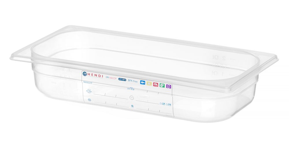 Contenitore Gastronorm 1/3, HENDI, GN 1/3, 2,5L, Trasparente, 325x176x(H)65mm