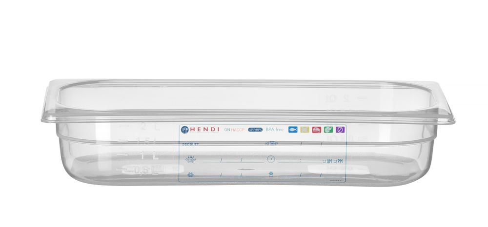 Contenitore Gastronorm 1/3, HENDI, GN 1/3, 2,5L, Trasparente, 325x176x(H)65mm