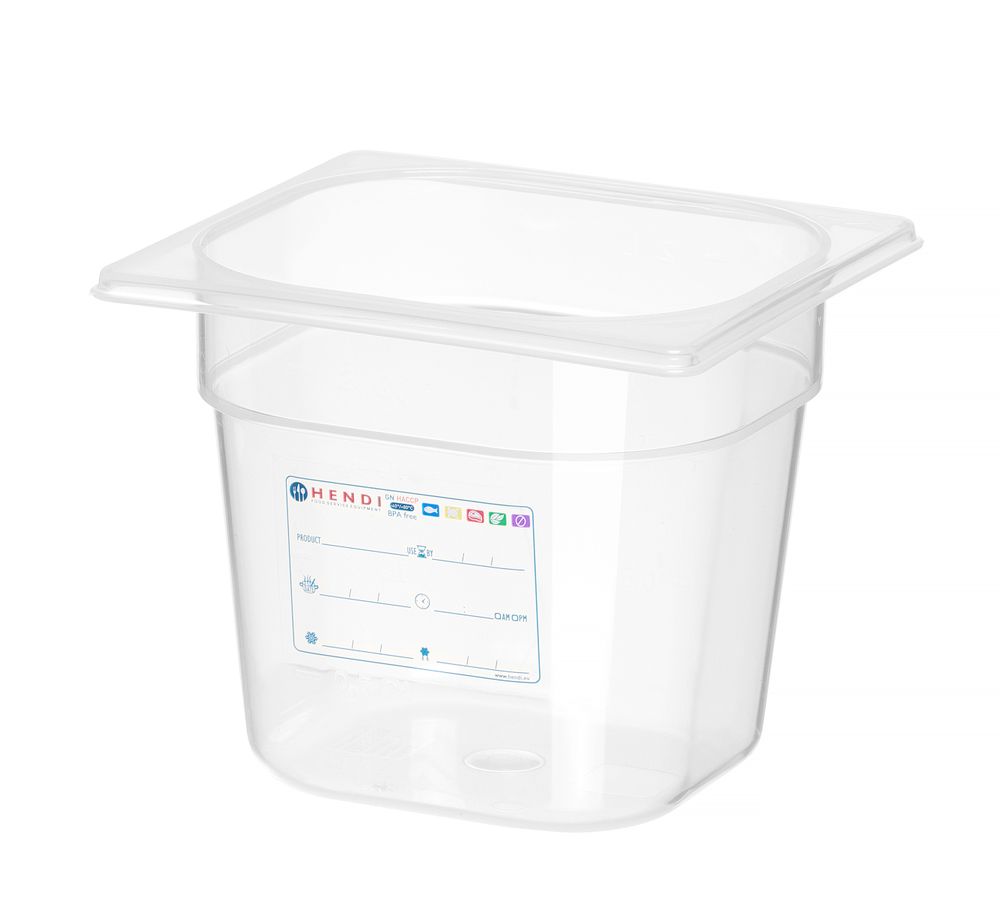 Contenitore Gastronorm 1/6, HENDI, GN 1/6, 2,4L, Trasparente, 176x162x(H)150mm