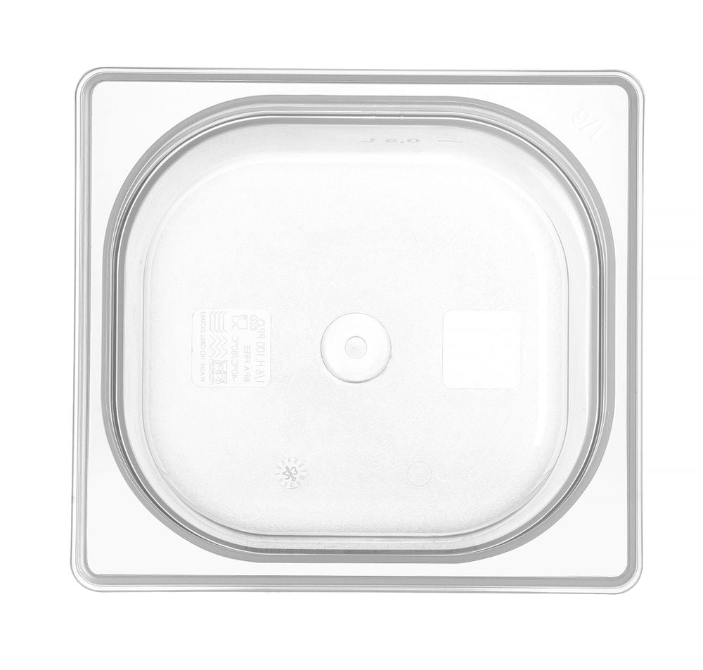 Contenitore Gastronorm 1/6, HENDI, GN 1/6, 1,6L, Trasparente, 176x162x(H)100mm