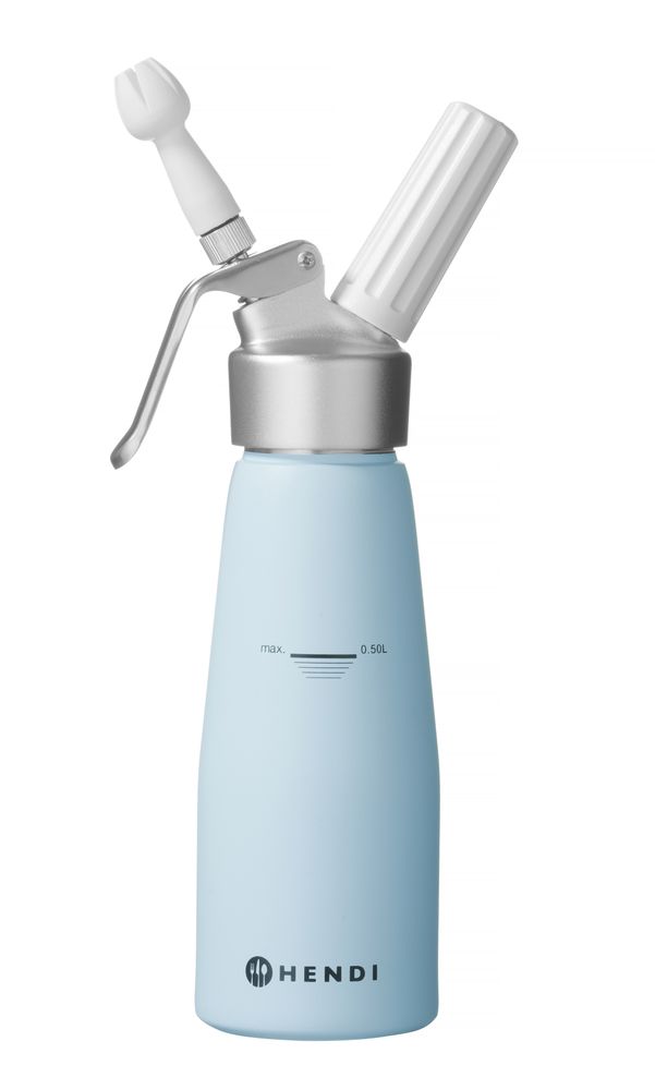 Sifone per panna, HENDI, 0,5L, Blu pastello, ⌀80x(H)260mm