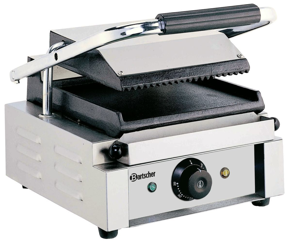 Piastra Professionale panini in ghisa 1R — Superiore scanalata, inferiore liscia