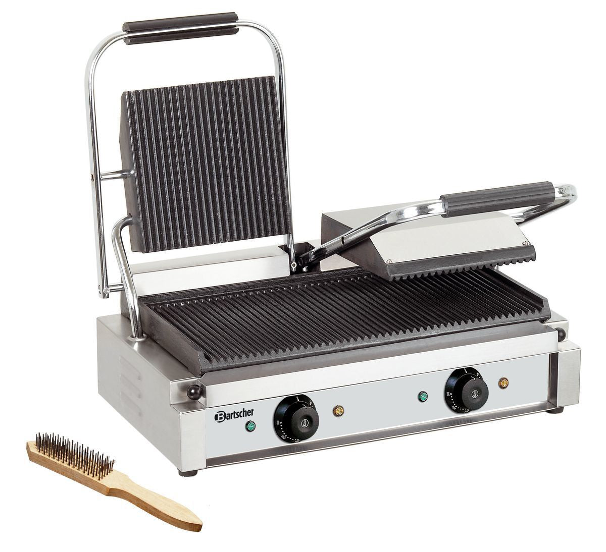 Piastra Professionale panini in ghisa 3600 2R ,360 2G e 3600 2GR — Scanalato