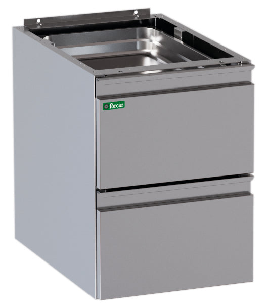 CASSETTIERA 2x50 CASSETTI PER TAVOLO INOX 600 P. ACCASGDATS6250