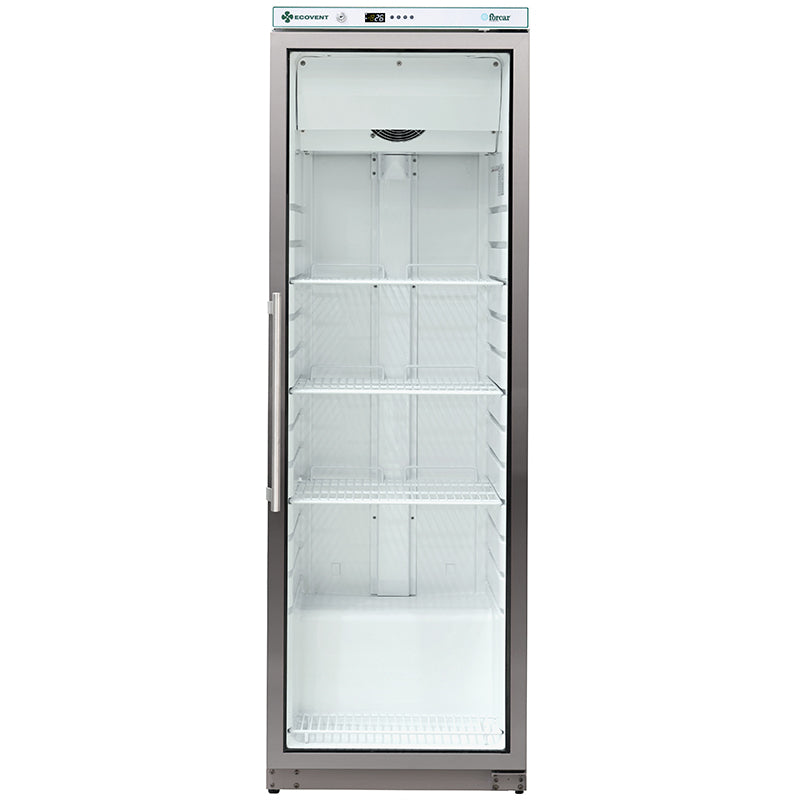 ARMADIO REFRIGERATO ECO VENTILATO INOX 0+8°C C/VETRO G-ERV400GSS