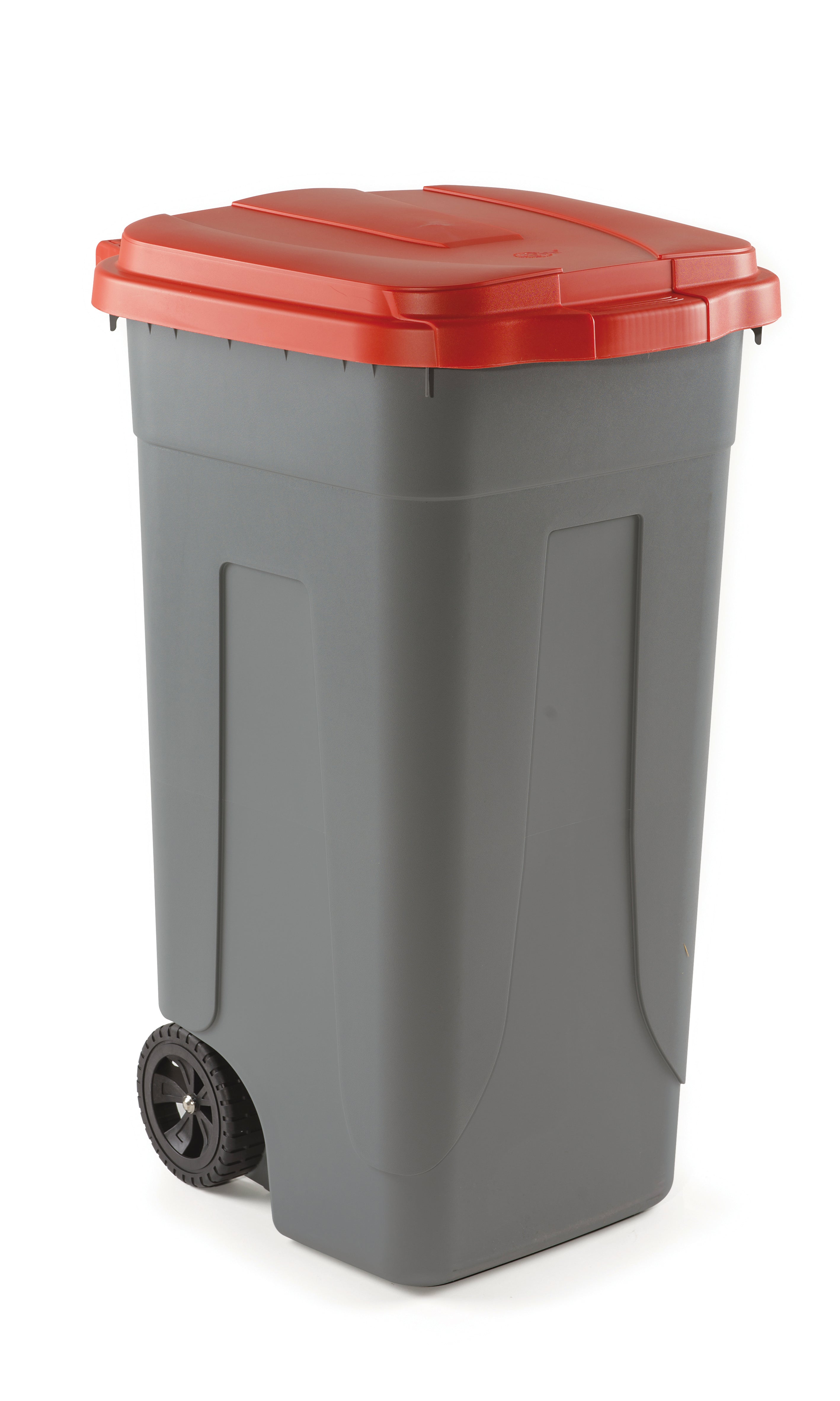 PATTUMIERA POLIETILENE RUOTE - ROSSA 80L AV4682R