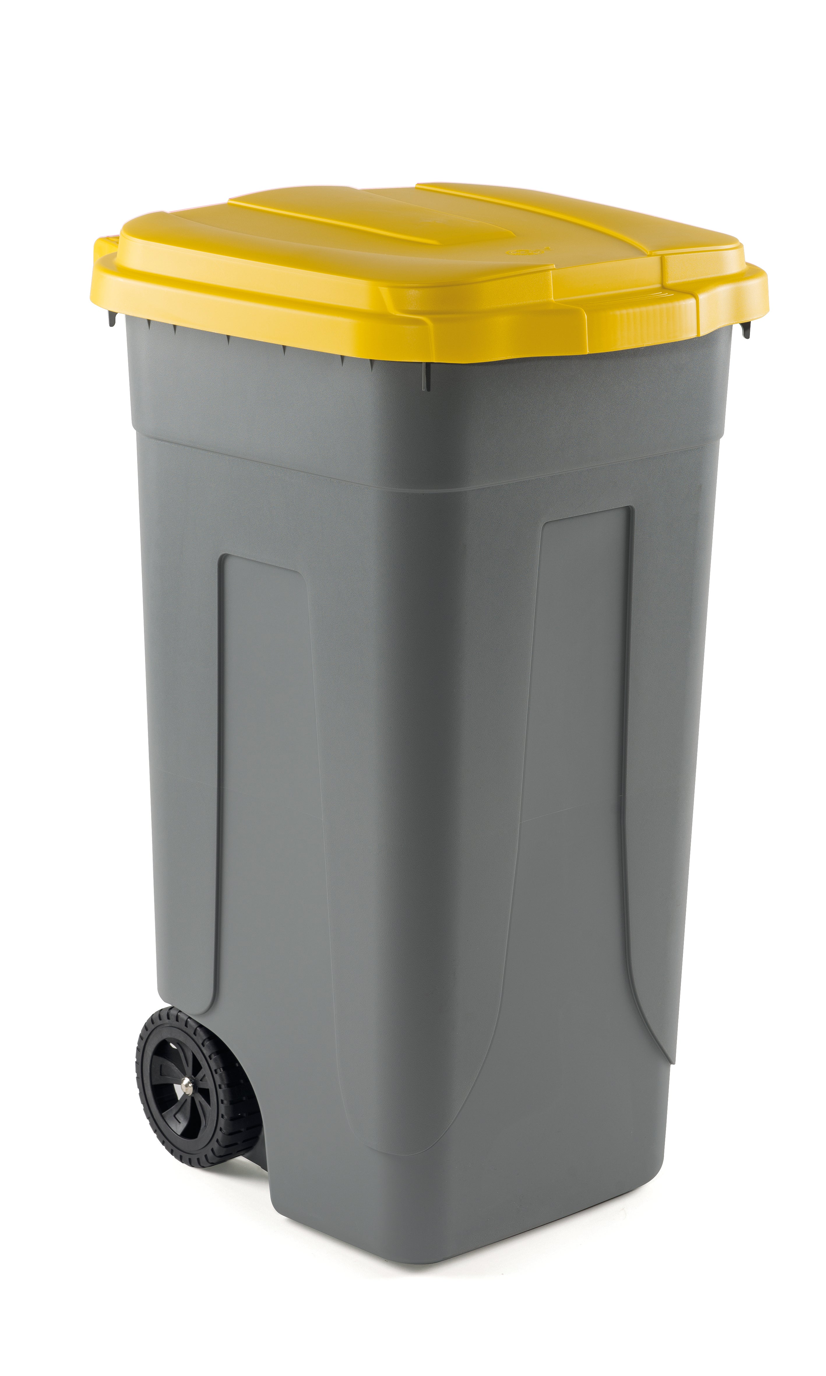 PATTUMIERA POLIETILENE RUOTE - GIALLO 80L AV4682Y