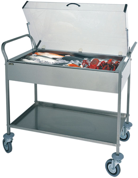CARRELLO INOX REFRIGERATO C/PIASTRE EUTETTICHE C/CUPOLA PLX CA1165RF4