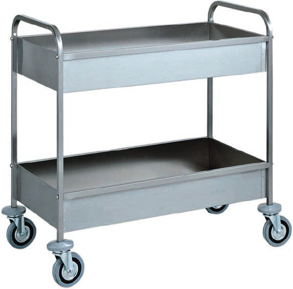 CARRELLO INOX CON DOPPIA VASCA DA SBARAZZO CA1389RF2