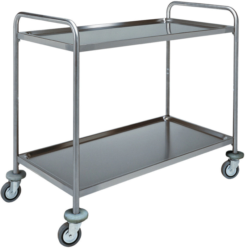 CARRELLO INOX - 2 PIANI STAMPATI CA1390RF4