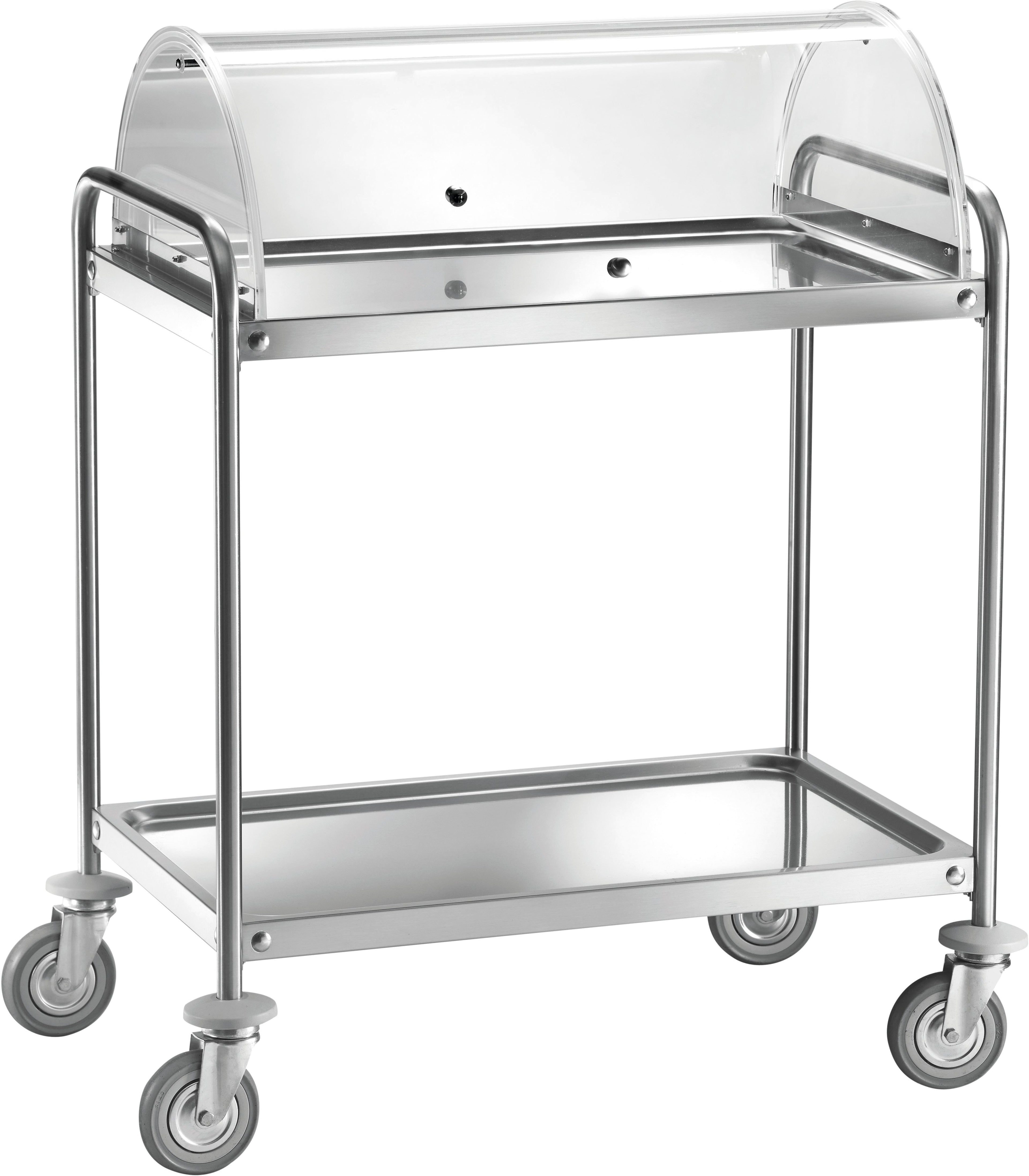 CARRELLO INOX CON CUPOLA - 2 PIANI CA1390CRF2