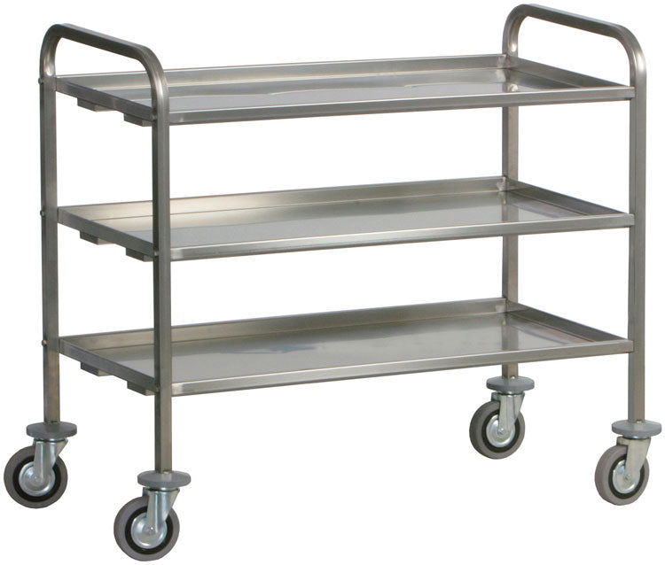 CARRELLO INOX TRASPORTO PESANTE - 3 PIANI CA1395PRF4