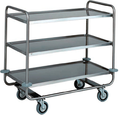 CARRELLO INOX TRASPORTO PESANTE - 3 PIANI L60 CA1431L60