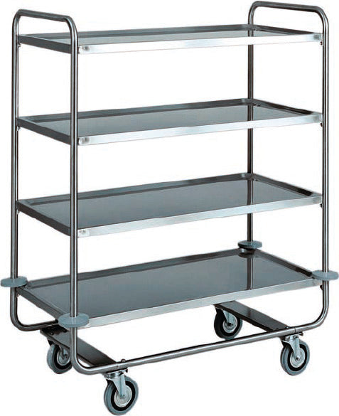 CARRELLO INOX TRASPORTO PESANTE - 4 PIANI - L60 CA1432L60
