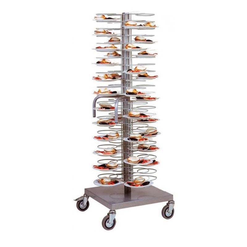 CARRELLO PORTAPIATTI ARMADIATO - 88 PIATTI 18/23 - GRIGLIE CROMATE CA1440A