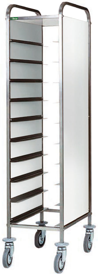 CARRELLO INOX PORTAVASSOI - PANNELLO INOX - 10 VASSOI CA1450PIRF2