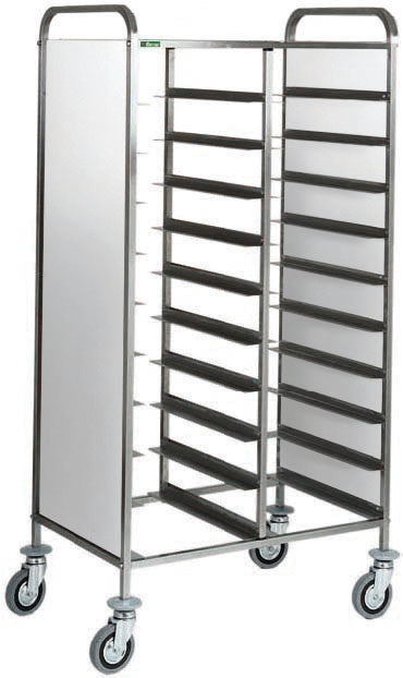 CARRELLO INOX PORTAVASSOI - PANNELLO INOX - 20 VASSOI CA1460PIRF2