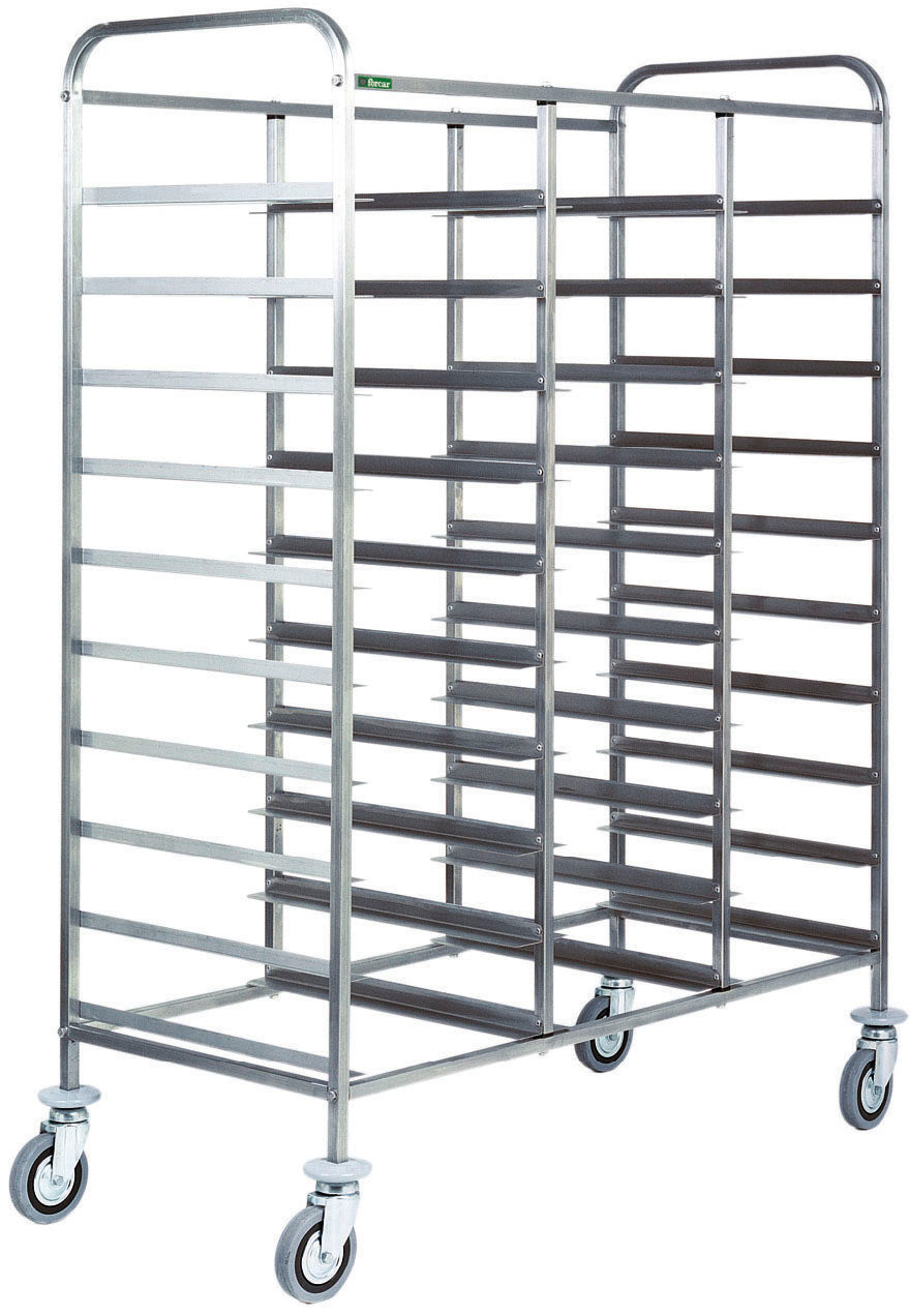 CARRELLO INOX PORTAVASSOI - 30 VASSOI CA1470