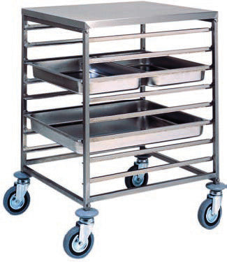 CARRELLO INOX PORTATEGLIE 8xGN2/1 o 16xGN1/1 CA1477RF2