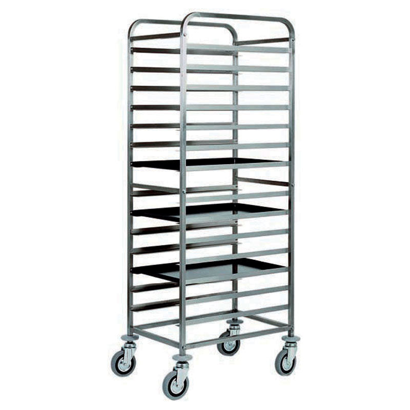 CARRELLO INOX PORTATEGLIE PASTICCERIA - 14 TEGLIE CA1482RF2