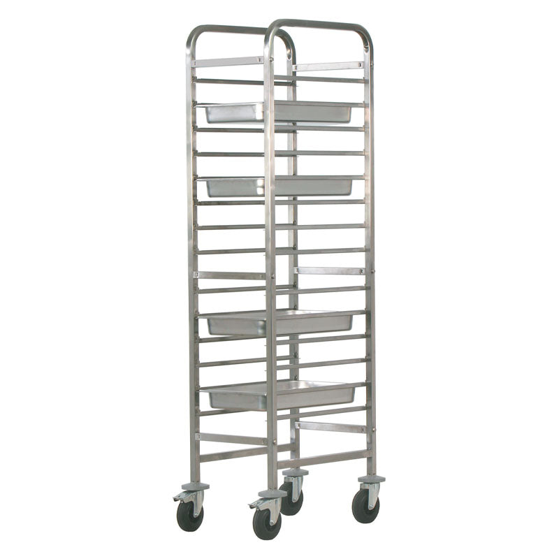 CARRELLO INOX PORTATEGLIE RINFORZATI 14xGN1/1 CA1489R
