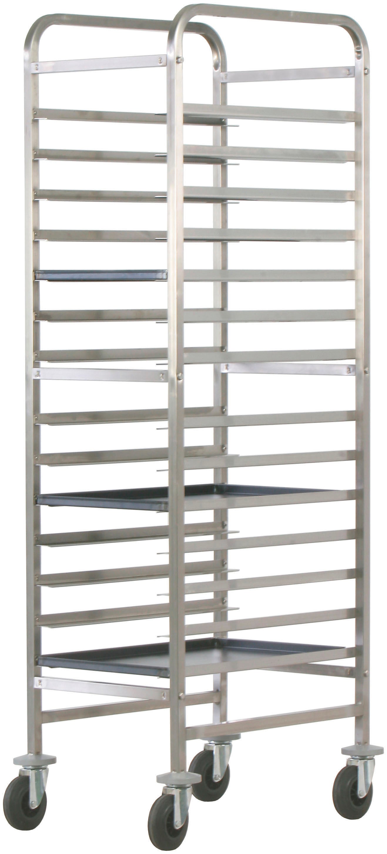 CARRELLO INOX PORTATEGLIE RINFORZATI 14xT.60X40 CA1492R