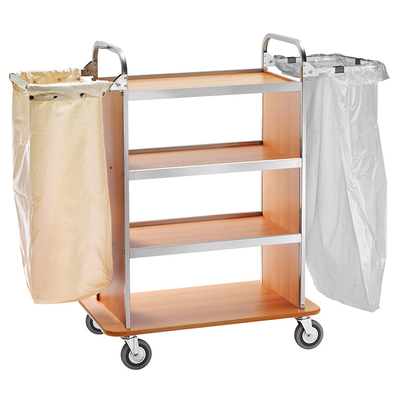 CARRELLO PORTABIANCHERIA - 4 PIANI - 2 SACCHI - CARBON CA1510CA