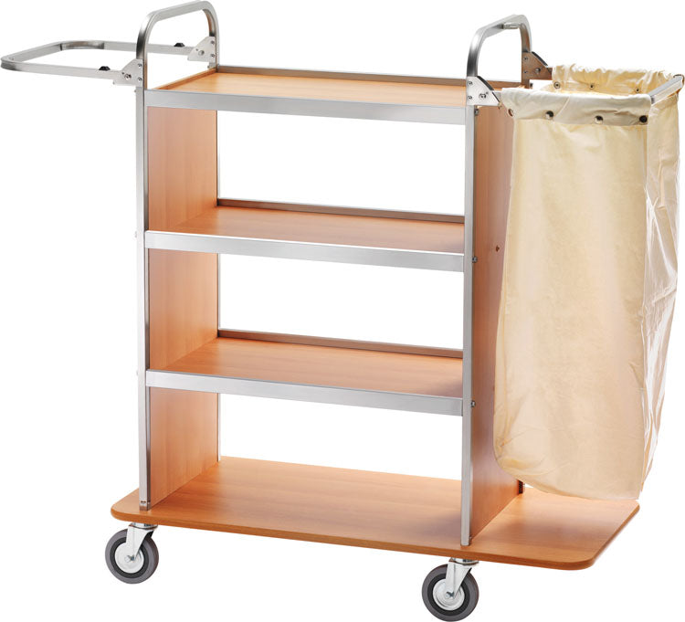 CARRELLO PORTABIANCHERIA - 4 PIANI - 2 SACCHI - CARBON CA1515CA