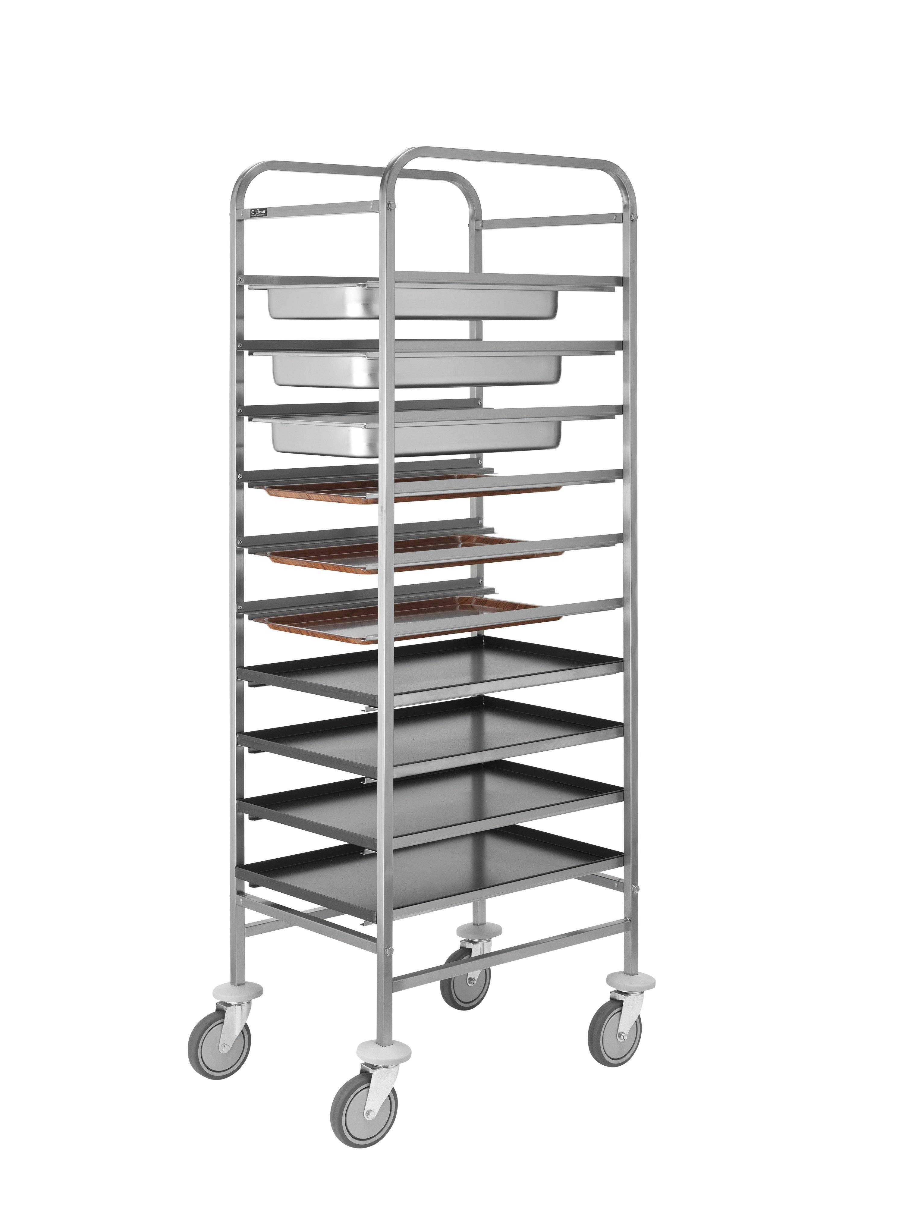 CARRELLO INOX PORTATEGLIE - 10xGN1/1 o 10T.60x40 CA1650RF2