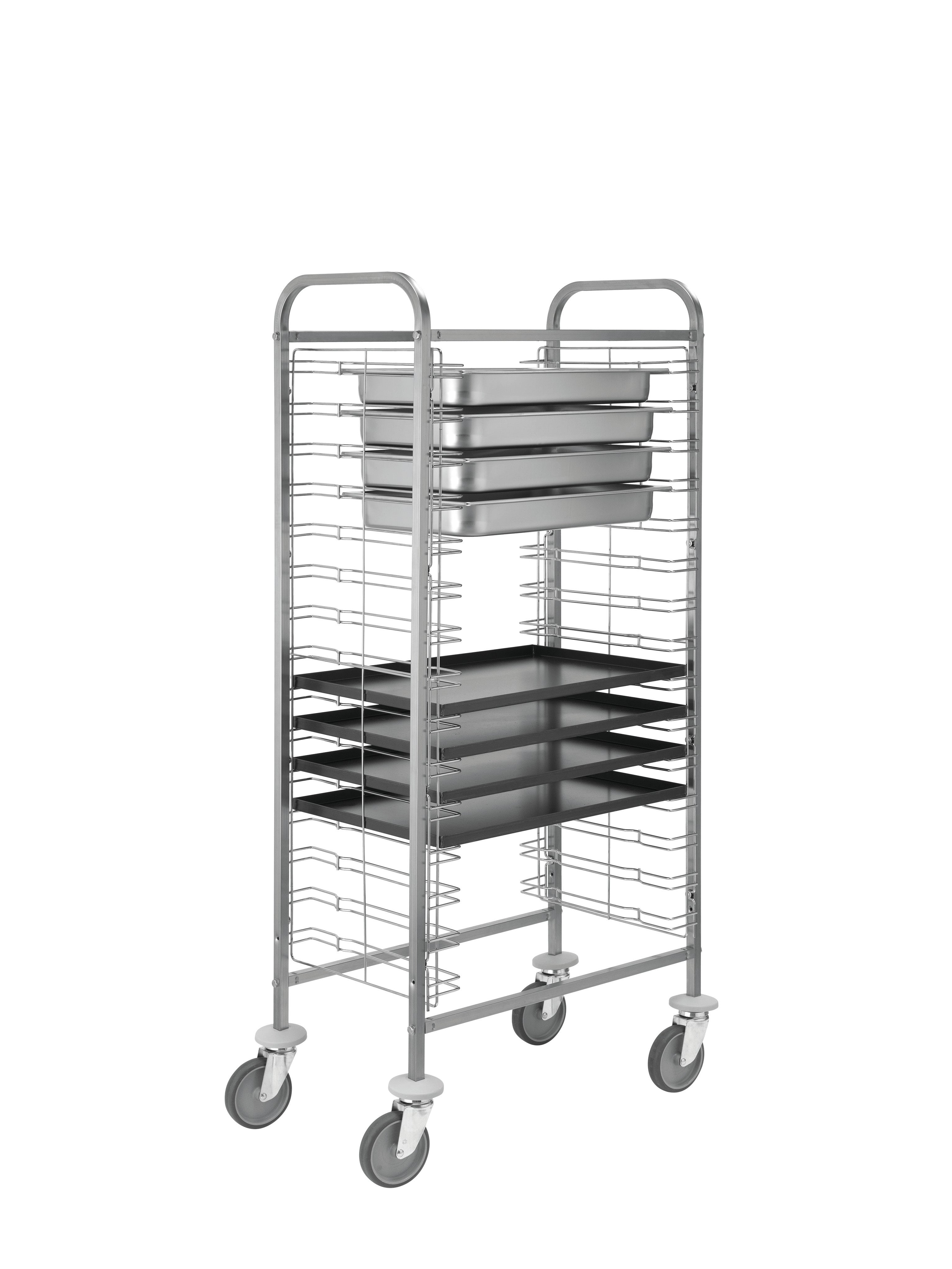 CARRELLO INOX PORTATEGLIE FILO - 15xGN1/1 o 15T.60x40 CA1656RF2